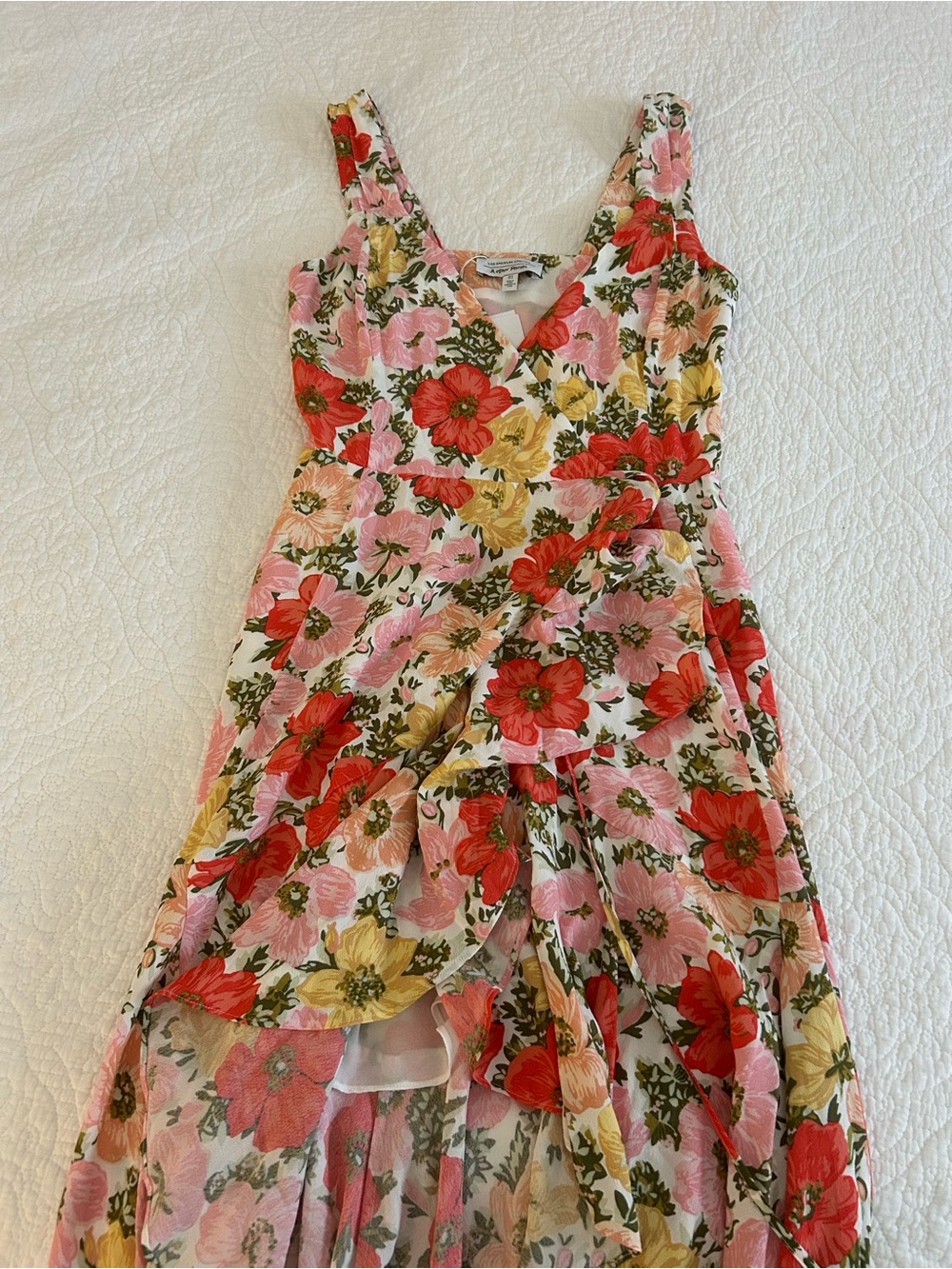 & Other Stories Sleeveless Floral Maxi Dress in Pink, Red, Yellow